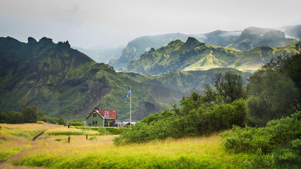 Горные приютя на маршруте Лаугавегур в Исландии