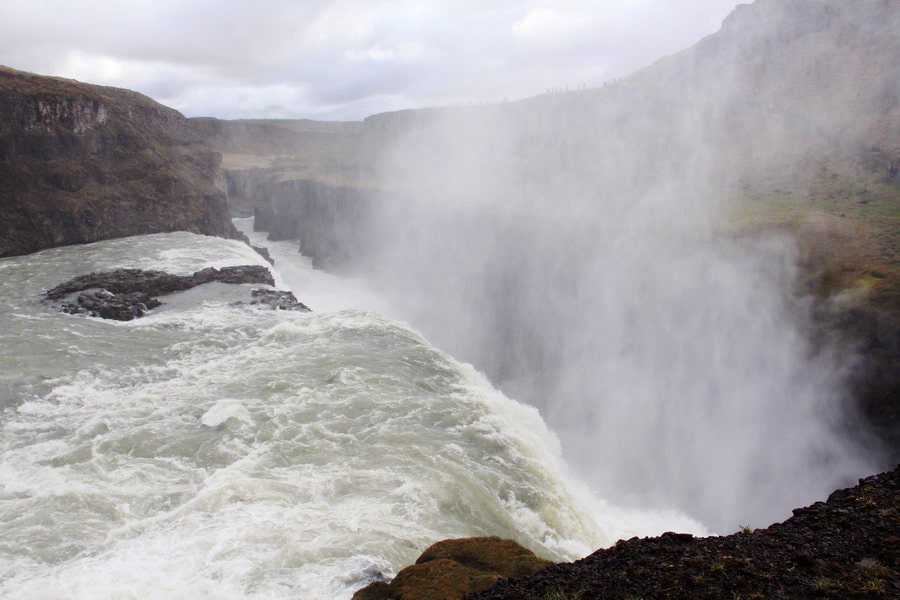 Golden waterfall Gullfoss