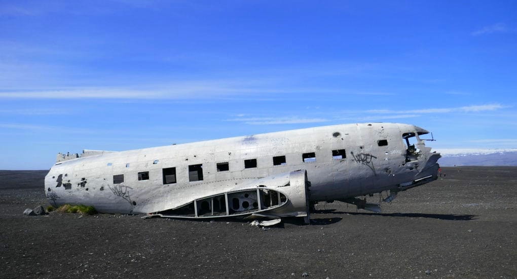 Останки самолета DC-3 в Исландии