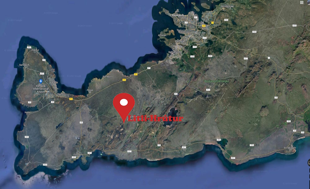 Litli Hrutur volcano eruption in Iceland 2023