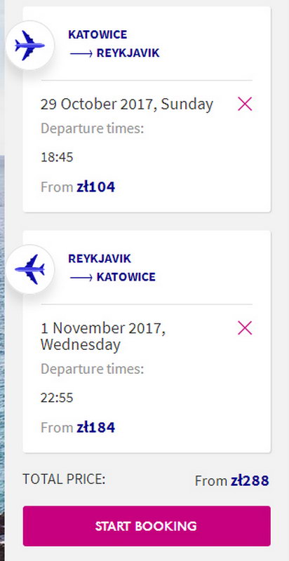 Катовице  Рейкьявик билеты на самолет в Исландию